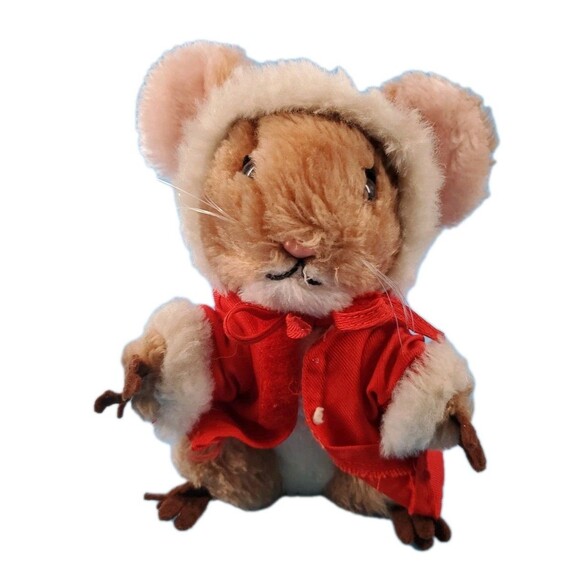 Merry Mouse Christmas Mouse Dakin  Plush Stuffed Animal Priscilla Hillman 1981 - Picture 2 of 11